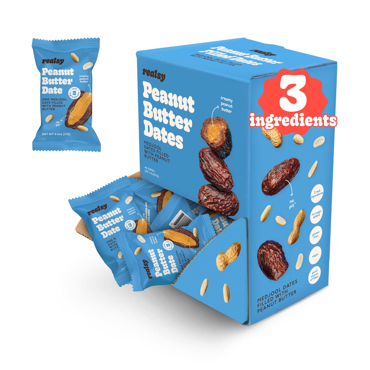 Peanut Butter Dates | Individually Wrapped