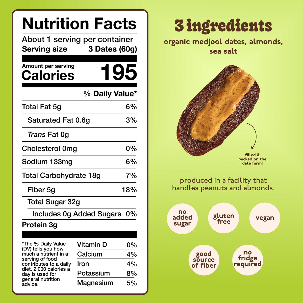 Almond Butter-Filled Dates | Snack Packs