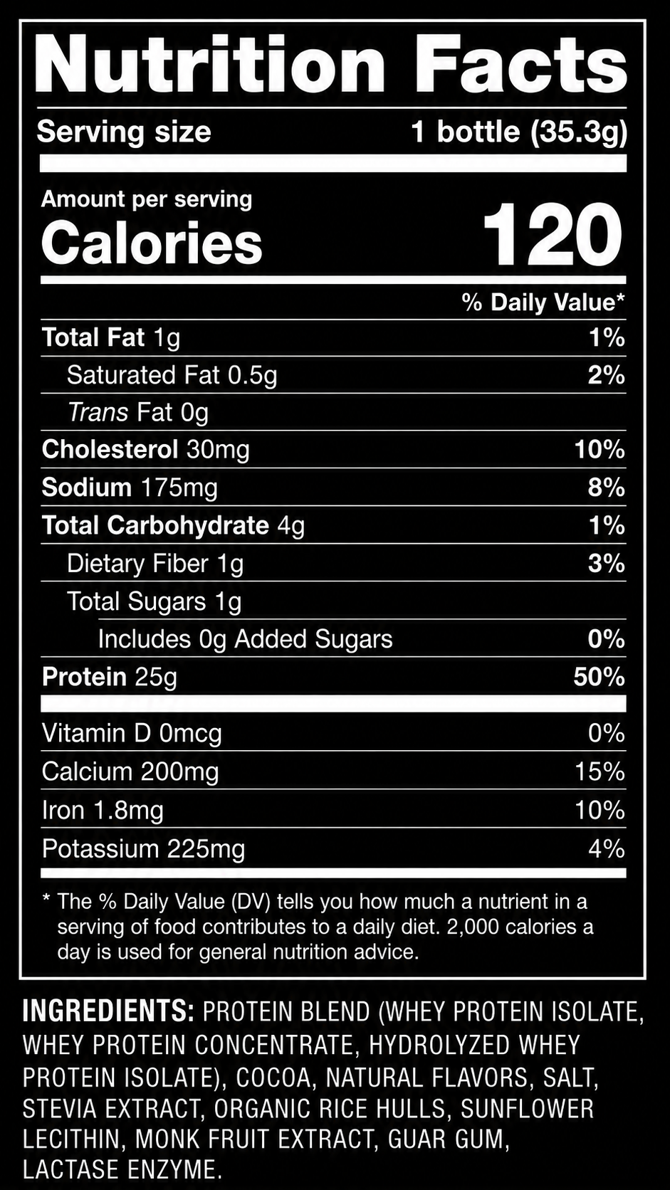Chocolate Whey Protein PHINTECH™ Bottle
