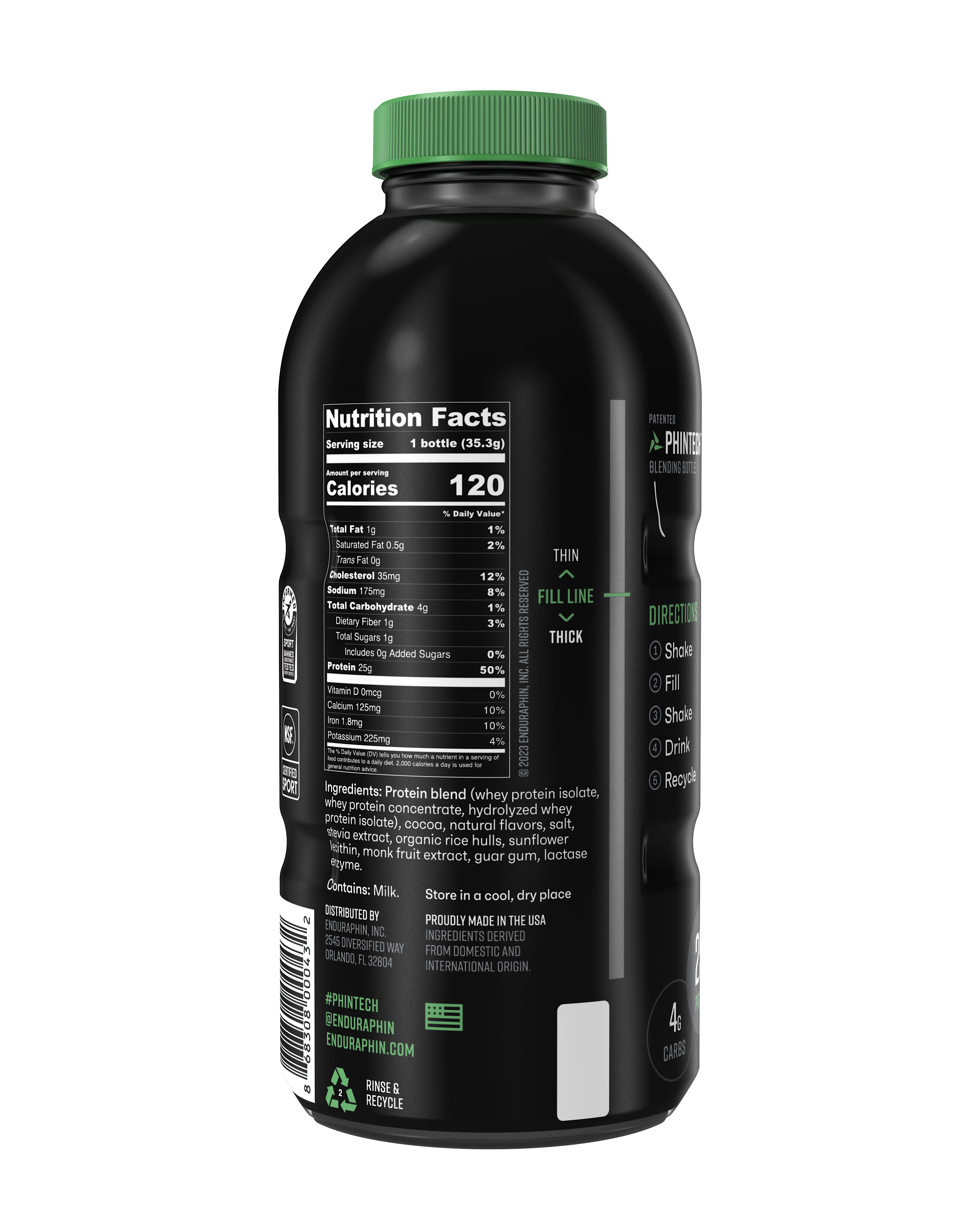 Chocolate Whey Protein PHINTECH™ Bottle
