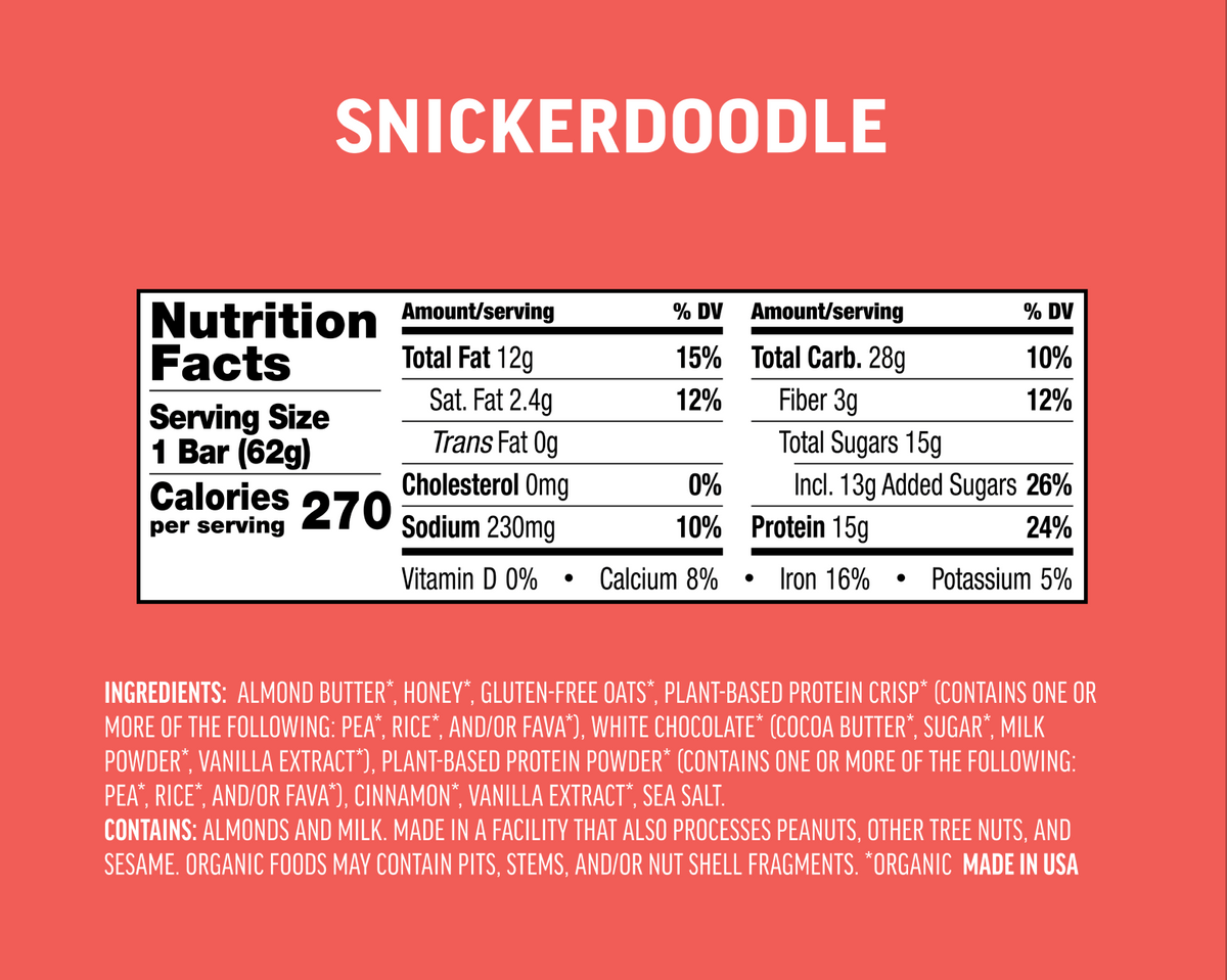 Snickerdoodle Protein Bar