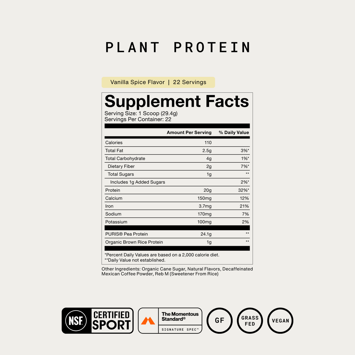 100% Plant Protein Powder