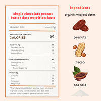 Chocolate Peanut Butter Dates | Individually Wrapped (40 count)