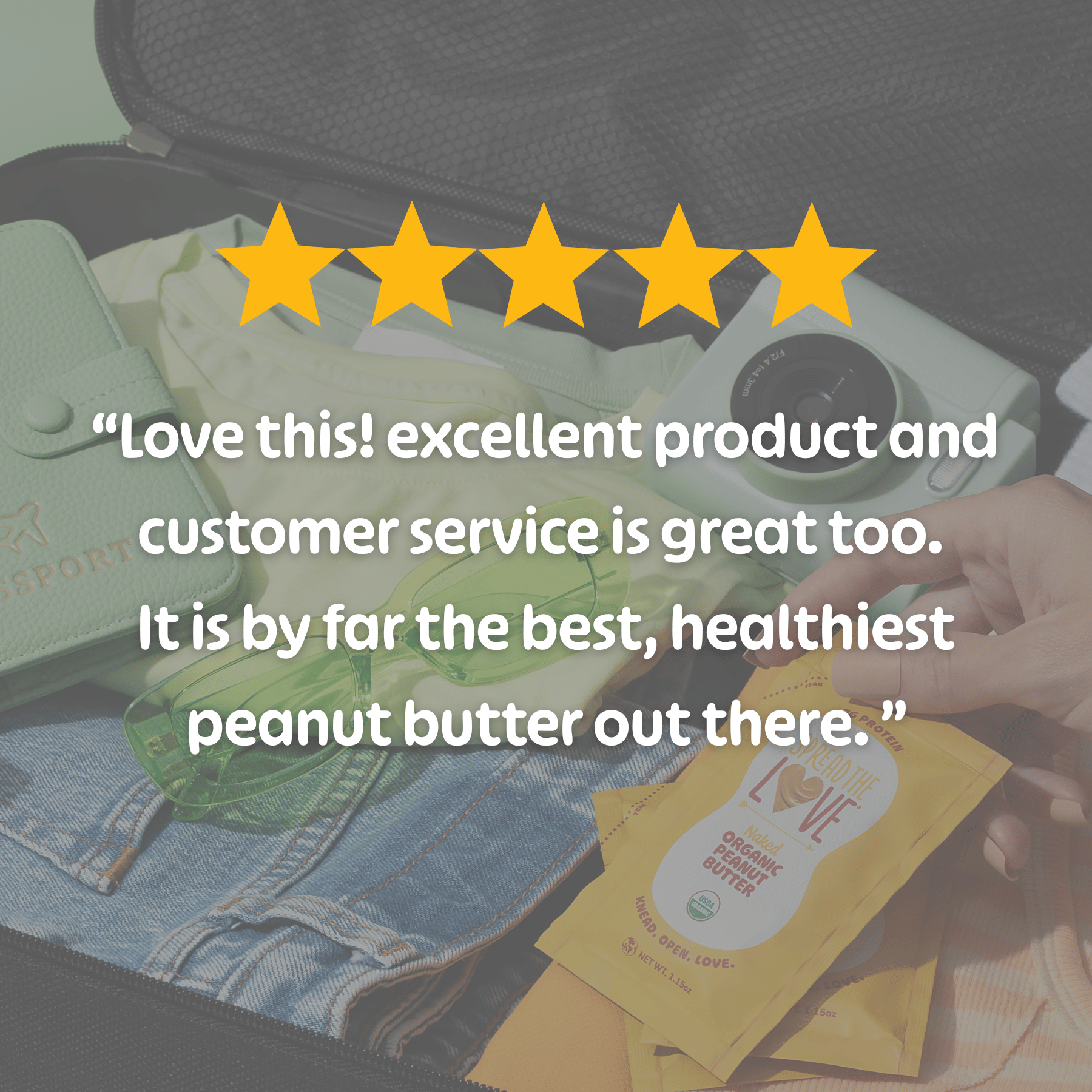NAKED Organic Peanut Butter Single Serve Packets