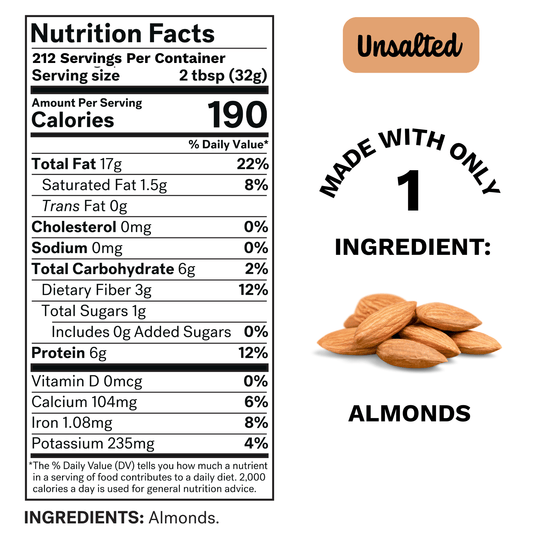 UNSALTED Almond Butter 15-Pound Pail