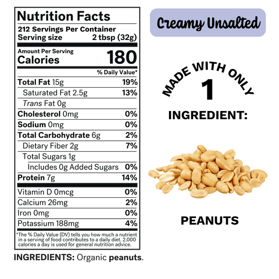 CREAMY UNSALTED Peanut Butter 15-Pound Pail