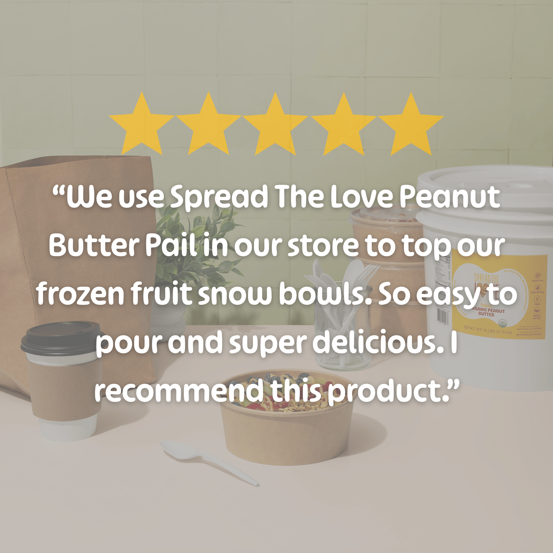 NAKED Organic Peanut Butter Pail 15 Pounds