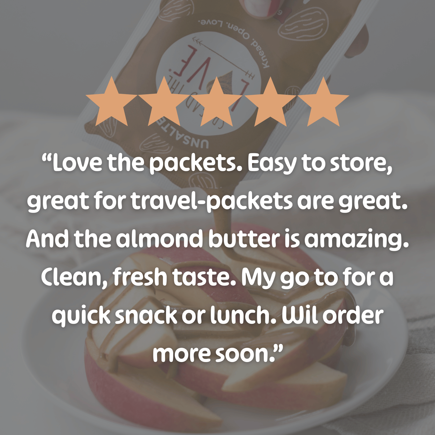 UNSALTED Almond Butter Single-Serve Packets