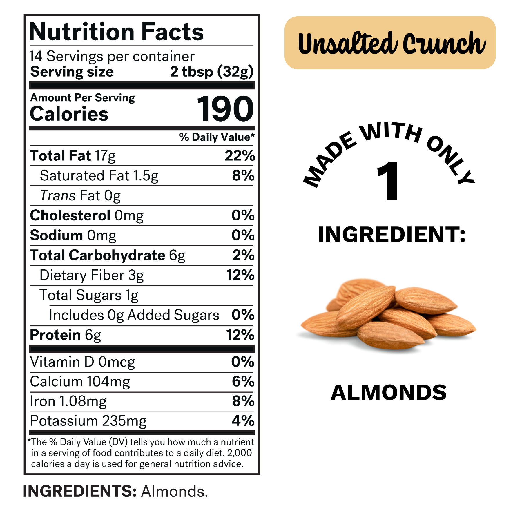 UNSALTED CRUNCH Almond Butter