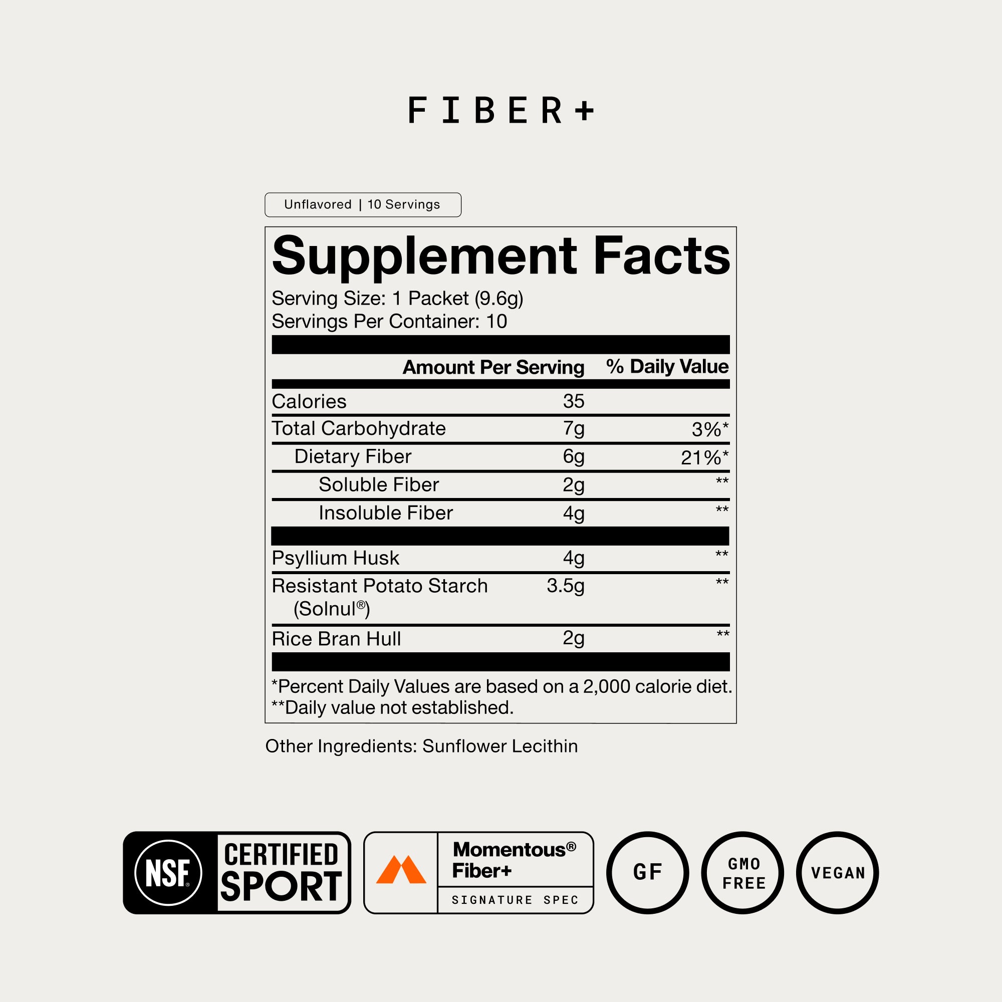 Fiber+ 10-Travel Packs