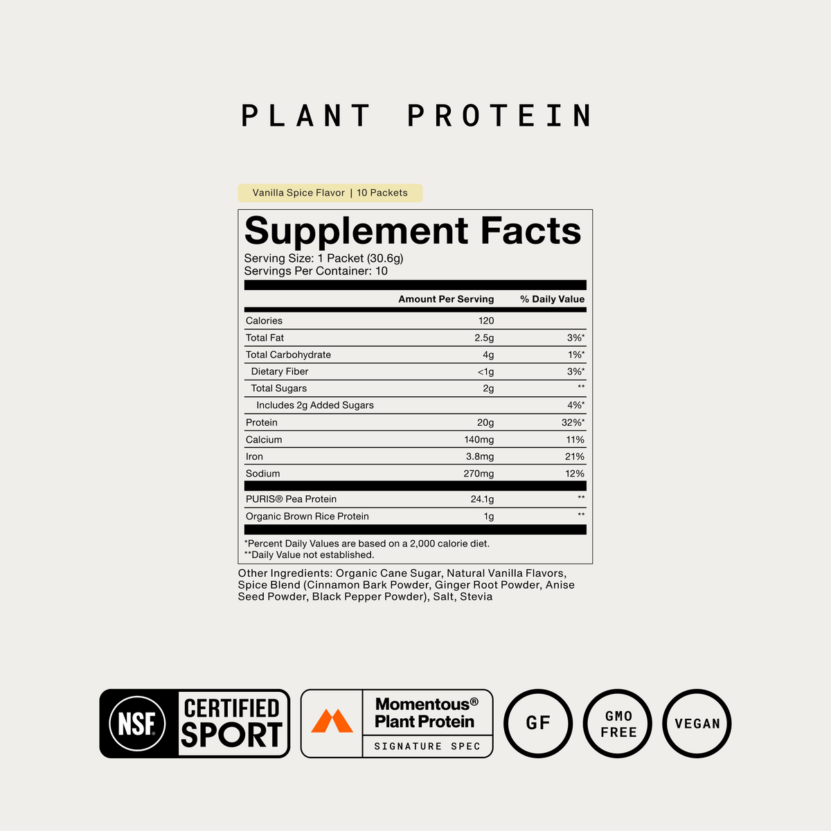 100% Plant Protein 10-Travel Packs