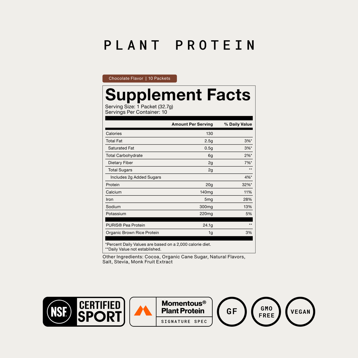 100% Plant Protein 10-Travel Packs