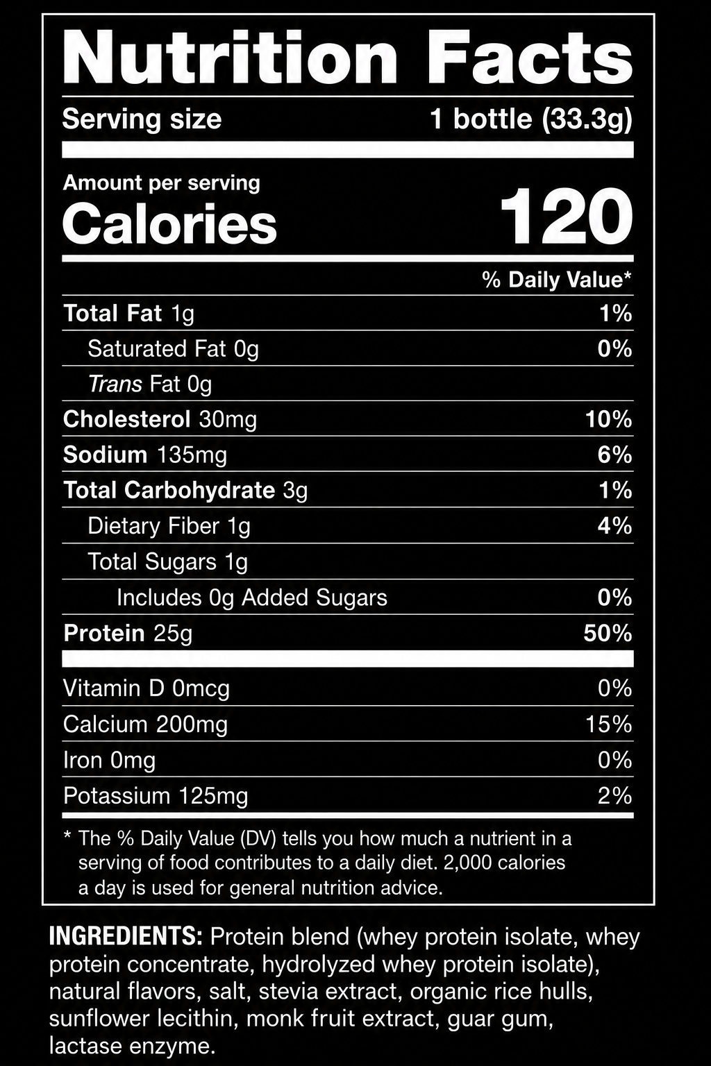 Vanilla Whey Protein PHINTECH™ Bottle